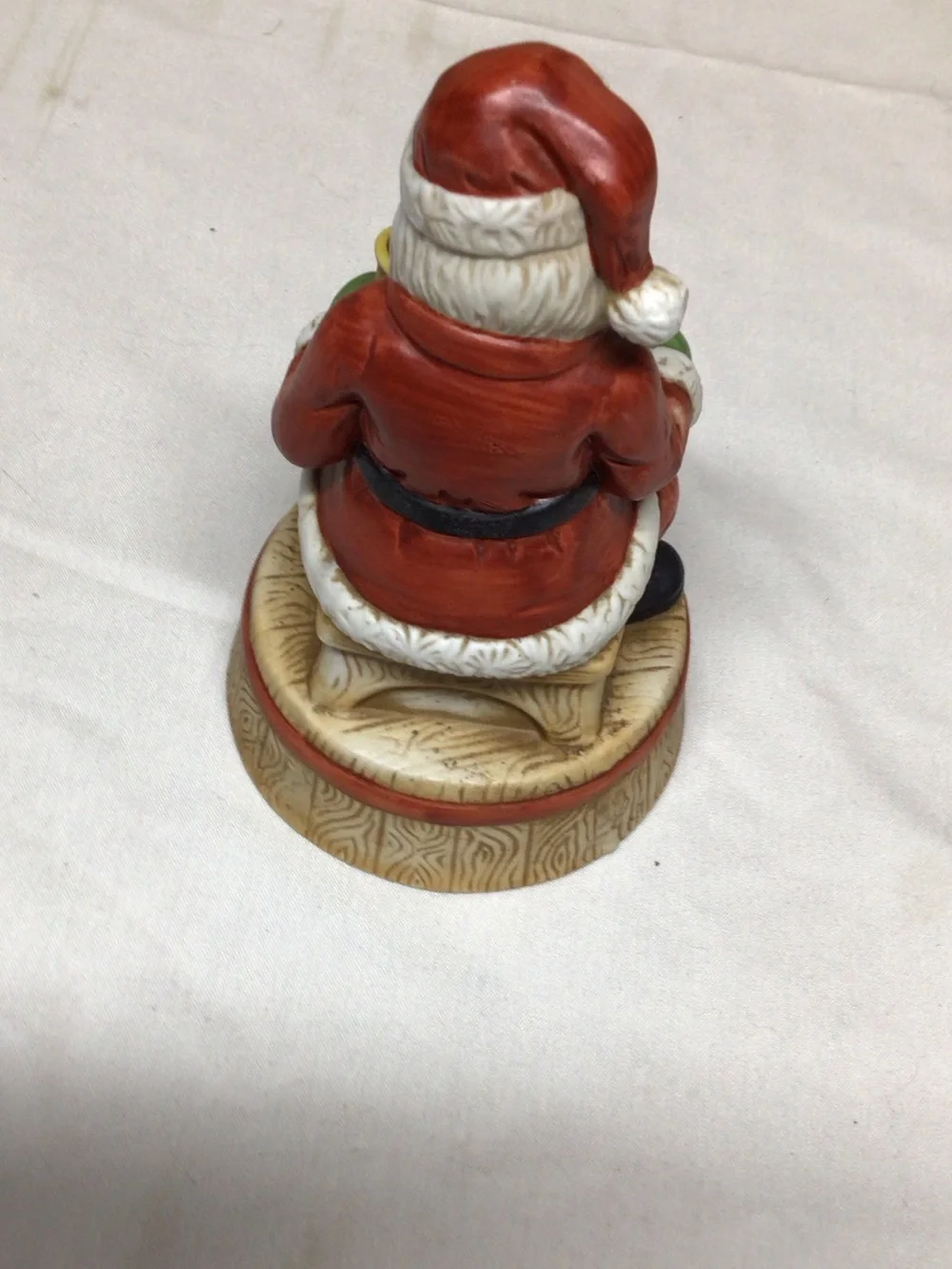 Santa Figurine Holiday Decoration in Red and White music box